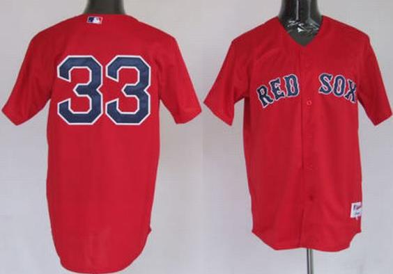 Boston Red Sox 33 Varitek Red Jersey