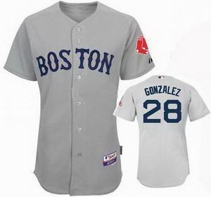 Cheap Boston Red Sox 28 Adrian Gonzalez grey Jersey For Sale