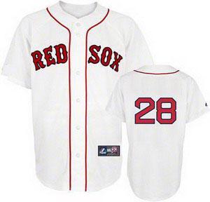 Boston Red Sox 28 Adrian Gonzalez white Jersey