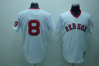 Boston Red Sox 8 Carl Yastrzemski white Mitchell and ness Jerseys
