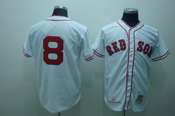 Boston Red Sox 8 Carl Yastrzemski white 1967 Mitchell and ness Jerseys