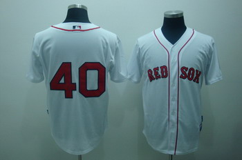 Boston Red Sox 40 John Lackey White Jerseys