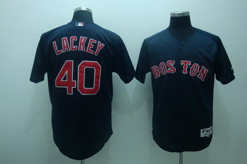 Boston Red Sox 40 John Lackey Navy blue Jerseys