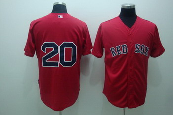 Cheap Boston Red Sox 20 Kevin Youkilis red cool base Jerseys For Sale
