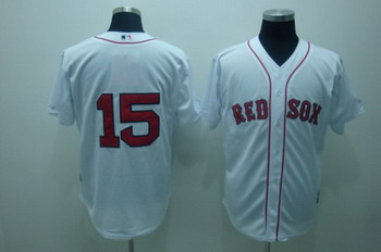 Boston red sox 15 Dustin Pedroia cool base Jersey white