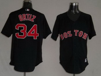 Boston Red Sox 34 David Ortiz Navy blue