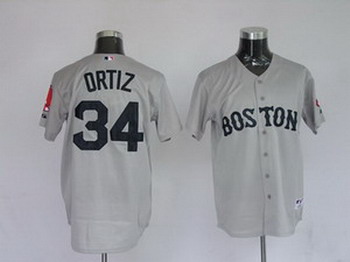 Cheap Boston Red Sox 34 David Ortiz Grey For Sale