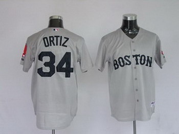 Boston Red Sox 34 David Ortiz Grey