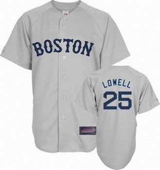 Cheap Boston Red Sox 25 LOWELL grey Jerseys For Sale