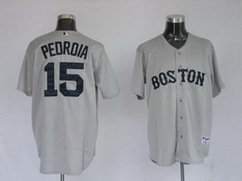 Boston Red Sox 15 Dustin Pedroia Grey Boston Red Sox 15 Dustin Pedroia Grey