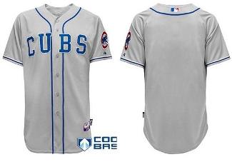 Cheap Chicago Cubs Blank Grey Cool Base MLB Jersey 2014 New Style For Sale
