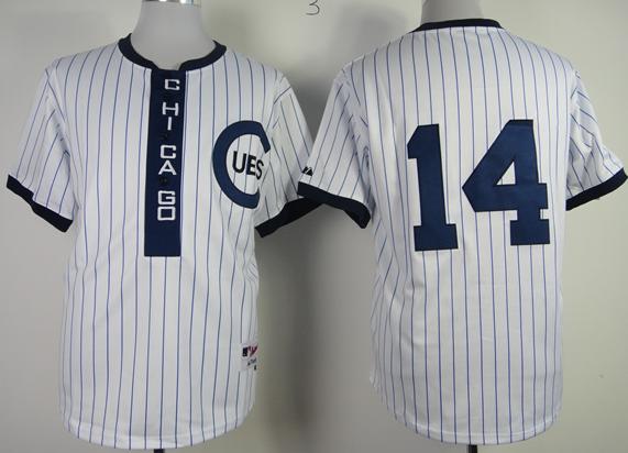 Chicago Cubs 14 Ernie Banks White 1909 Turn The Clock MLB Jerseys
