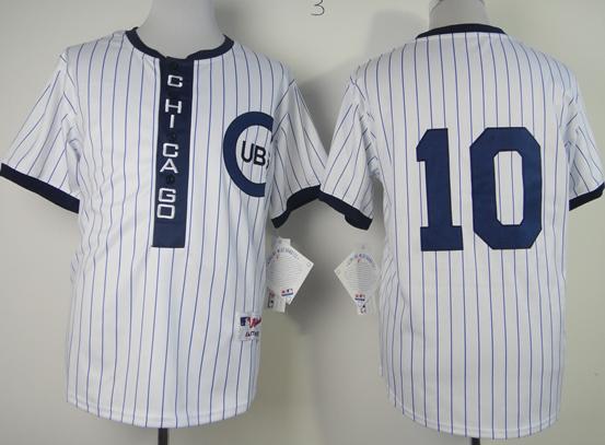 Chicago Cubs 10 Ron Santo White 1909 Turn The Clock MLB Jerseys