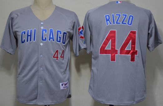 Chicago Cubs 44 Anthony Rizzo Grey MLB Jersey