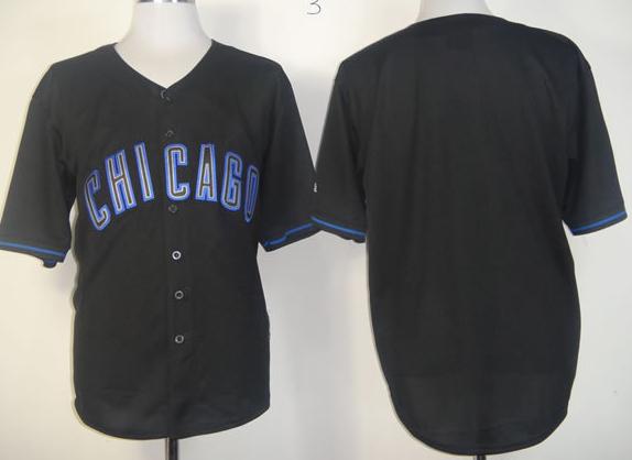 Cheap Chicago Cubs Blank Black Fashion MLB Jerseys For Sale