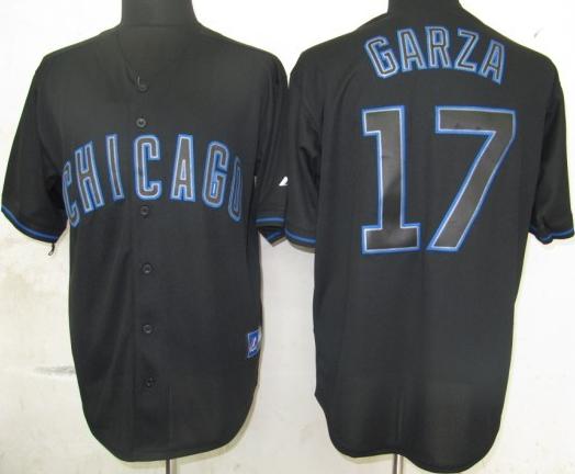 Cheap Chicago Cubs 17 Garza Black Fashion Jerseys For Sale