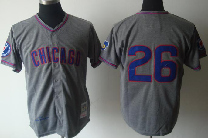 Chicago Cubs 26 Billy Williams Grey M&N MLB Jerseys