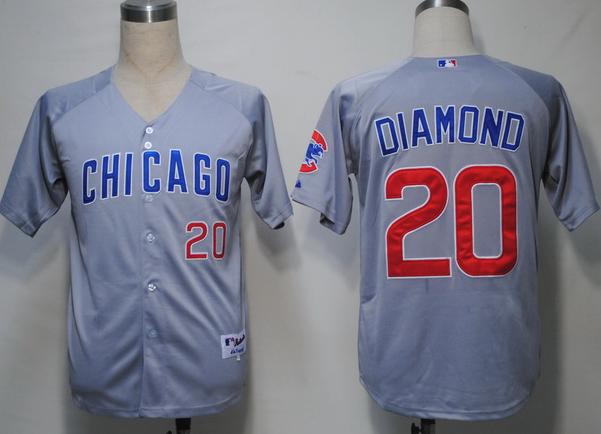 Cheap Chicago Cubs 20 Diamond Grey MLB Jersey For Sale