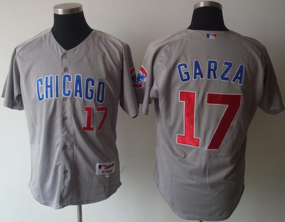 Chicago Cubs 17 Garza Grey Jersey
