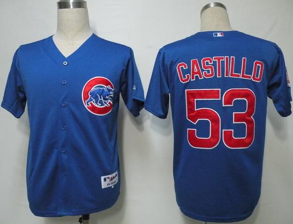 Chicago Cubs 53 Castillo Blue MLB Jersey