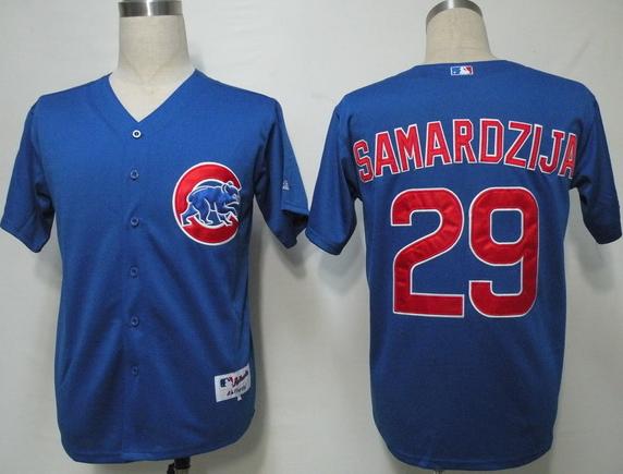 Chicago Cubs 29 Samardzija Blue MLB Jersey