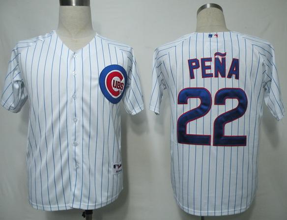 Chicago Cubs 22 Pena White MLB Jersey