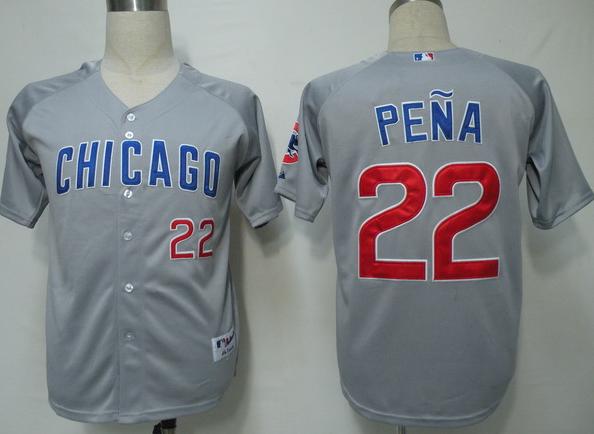 Chicago Cubs 22 Pena Grey MLB Jersey