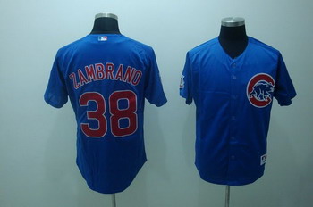 Chicago Cubs 38 Carlos Zambrano BLUE mitchell and ness Jerseys