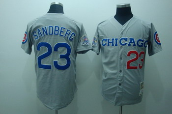 Chicago Cubs 23 Ryne Sandberg 1990 grey Jerseys Mitchell and ness Chicago Cubs 23 Ryne Sandberg 1990 grey Jerseys Mitchell and ness