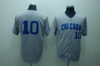 Cheap Chicago Cubs 10 Ron Santo grey 1969 Throwback jersey For Sale