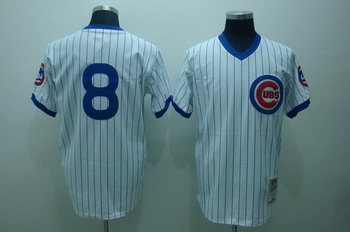 Chicago Cubs 8 DAWSON white Jerseys Mitchell and ness