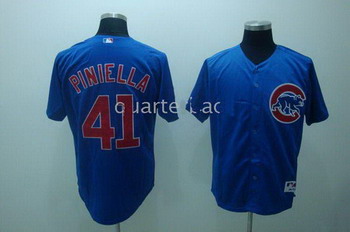 chicago Cubs 41 PINIELLA blue baseball Jerseys