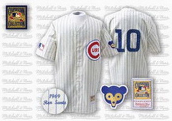 Cheap Ron Santo 10 Chicago Cubs white jersey throwback For Sale