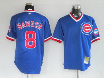 Jerseys Chicago Cubs 8 Dawson Blue