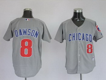 Chicago Cubs 8 Dawson Grey Jerseys