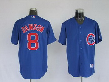 Chicago Cubs 8 Dawson Blue Jerseys