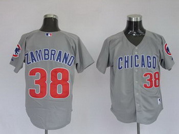 Chicago Cubs 38 Zambrono Grey Jerseys