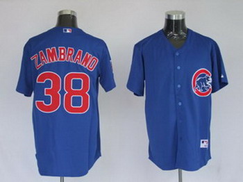 Chicago Cubs 38 Zambrono Blue Jerseys