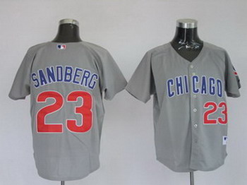 Chicago Cubs 23 Sandberg Grey Jerseys Chicago Cubs 23 Sandberg Grey Jerseys