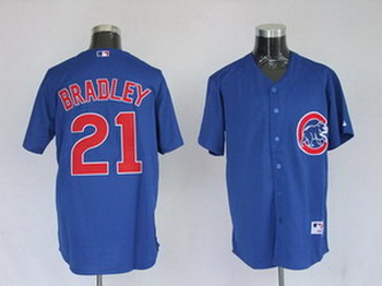 Chicago Cubs 21 Milton Bradley Blue Jerseys