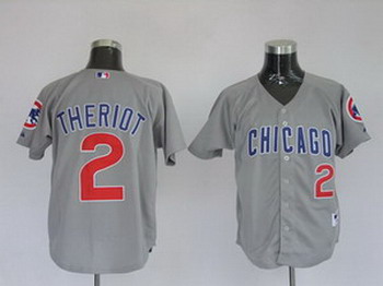 Chicago Cubs 2 Ryan Theriot Grey Jerseys
