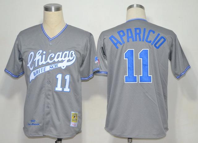 Cheap Chicago White Sox 11 Luis Aparicio Grey M&N 1969 MLB Jerseys For Sale