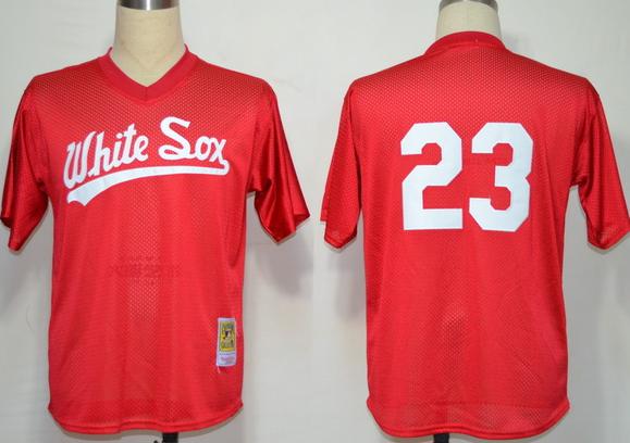 Chicago White Sox 23 Robin Ventura Red M&N 1990 MLB Jerseys