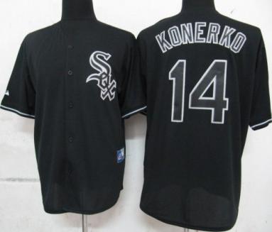 Cheap Chicago White Sox 14 Paul Konerko black Fashion MLB Jerseys For Sale