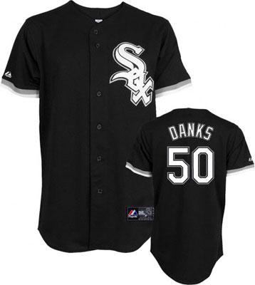 Chicago White Sox #50 John Danks Black MLB Jerseys