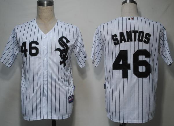 Cheap Chicago White Sox 46 Santos White Cool Base MLB Jersey For Sale
