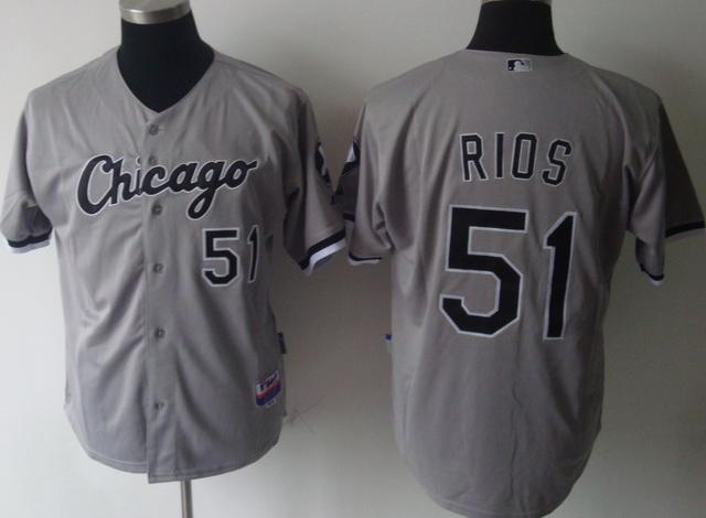Chicago White Sox 51 Rios Grey MLB Jersey Chicago White Sox 51 Rios Grey MLB Jersey