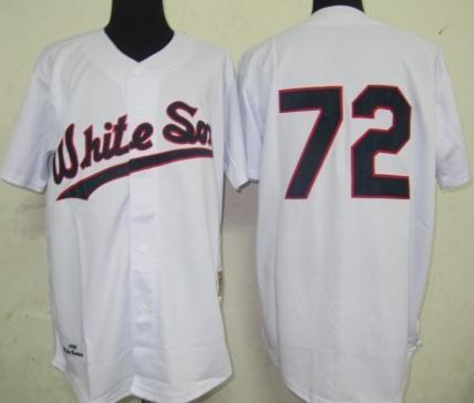 Cheap Chicago White Sox 72 Fisk White M&N MLB Jersey For Sale