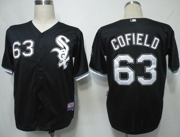 Chicago White Sox 63 Cofield Black Cool Base MLB Jersey