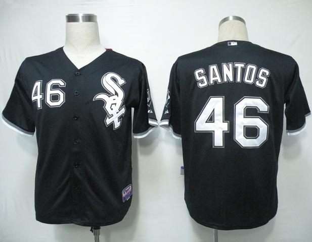 Cheap Chicago White Sox 46 Santos Black Cool Base MLB Jersey For Sale